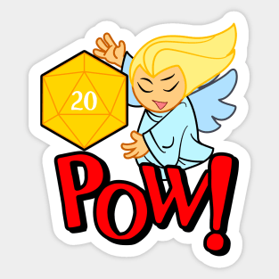 Nat 20 and Angels 2 Sticker